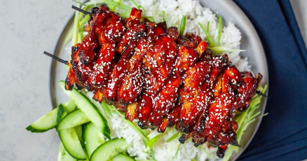 Korean BBQ Chicken Skewers